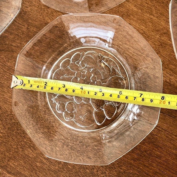 FELIX POTIN, La Parisienne, RARE, Vintage, Octagonal, Glass, Dessert Plates, 6 - Picture 14 of 16